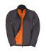 Veste Softshell Id.701 Homme Gris Foncé Orange Néon Uni B&C-1