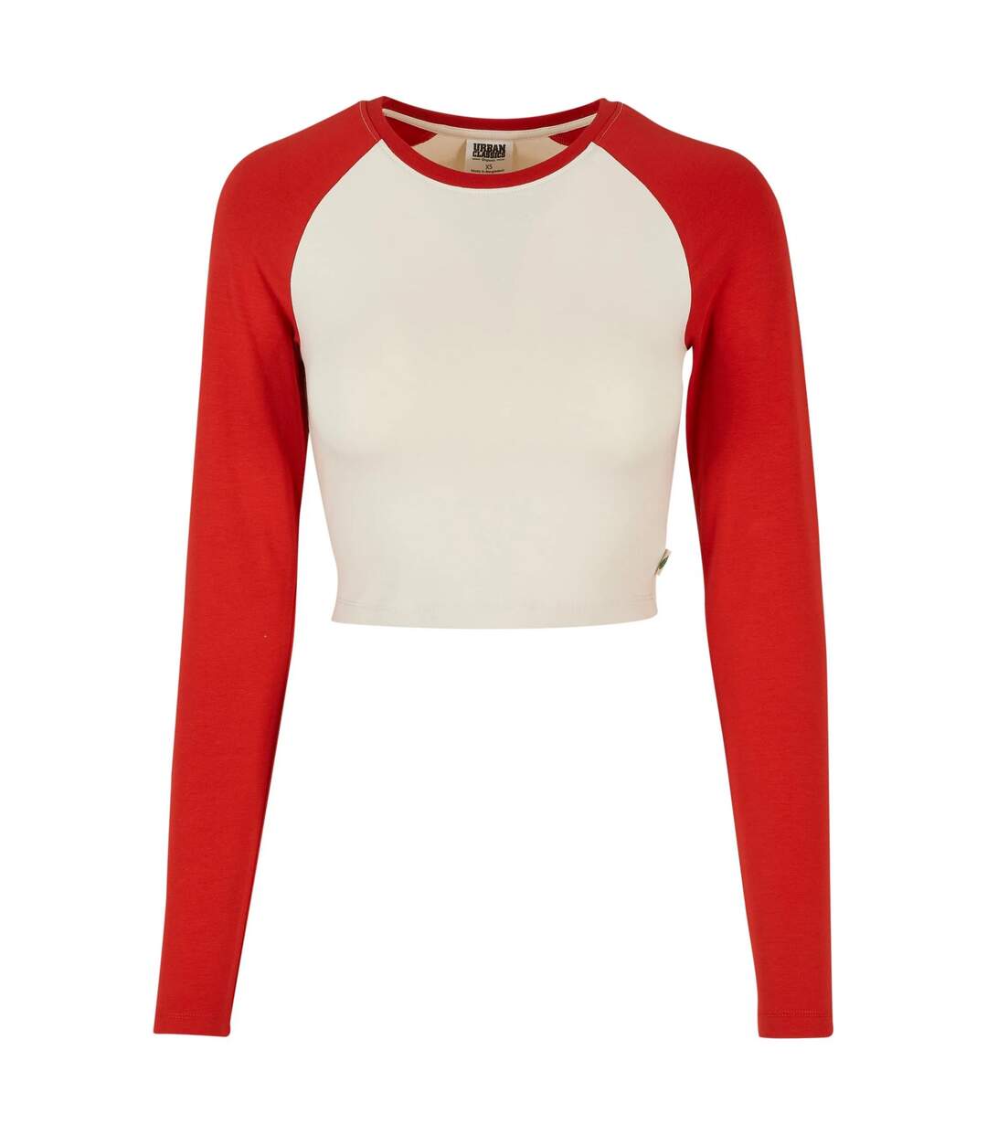 T-shirt Court Manches Longues Motif/style Rétro Femme Sable Blanc Rouge Urban Classics-1