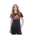 T-shirt Believe Femme Bleu Marine Adidas-2