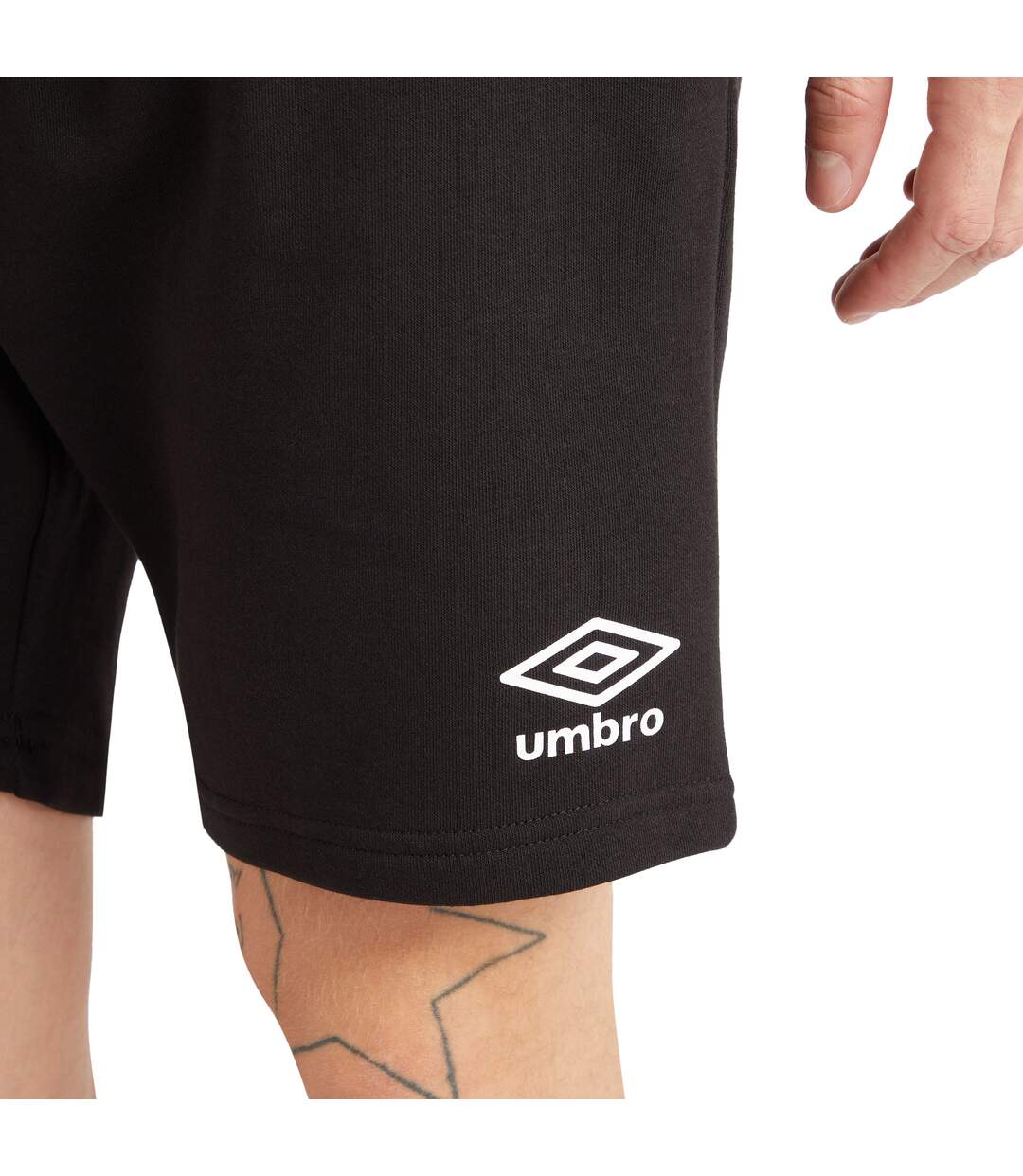 Mens Team Sweat Shorts Black White Umbro-3