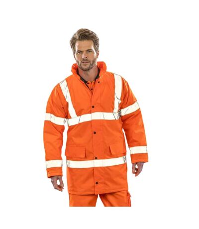 Mens Motorway Jacket Orange SAFE-GUARD By Result