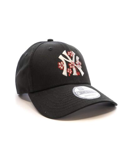 Casquette Noire Mixte New Era Flower - OSFM