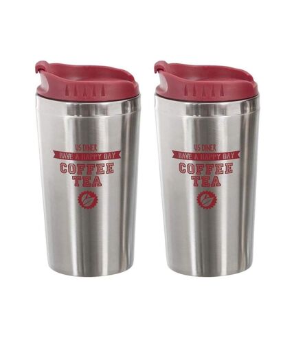 Mug de transport double paroi Coffee (Lot de 2) Rouge