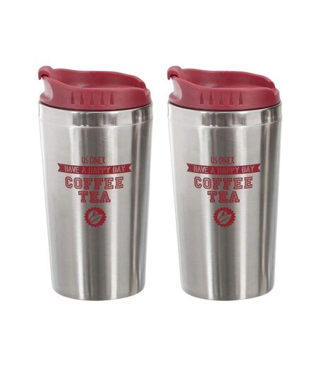 Mug de transport double paroi Coffee (Lot de 2) Rouge