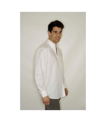 Collection mens long sleeve easy care oxford shirt white Russell