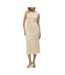 Robe beige femme vero moda bali-1