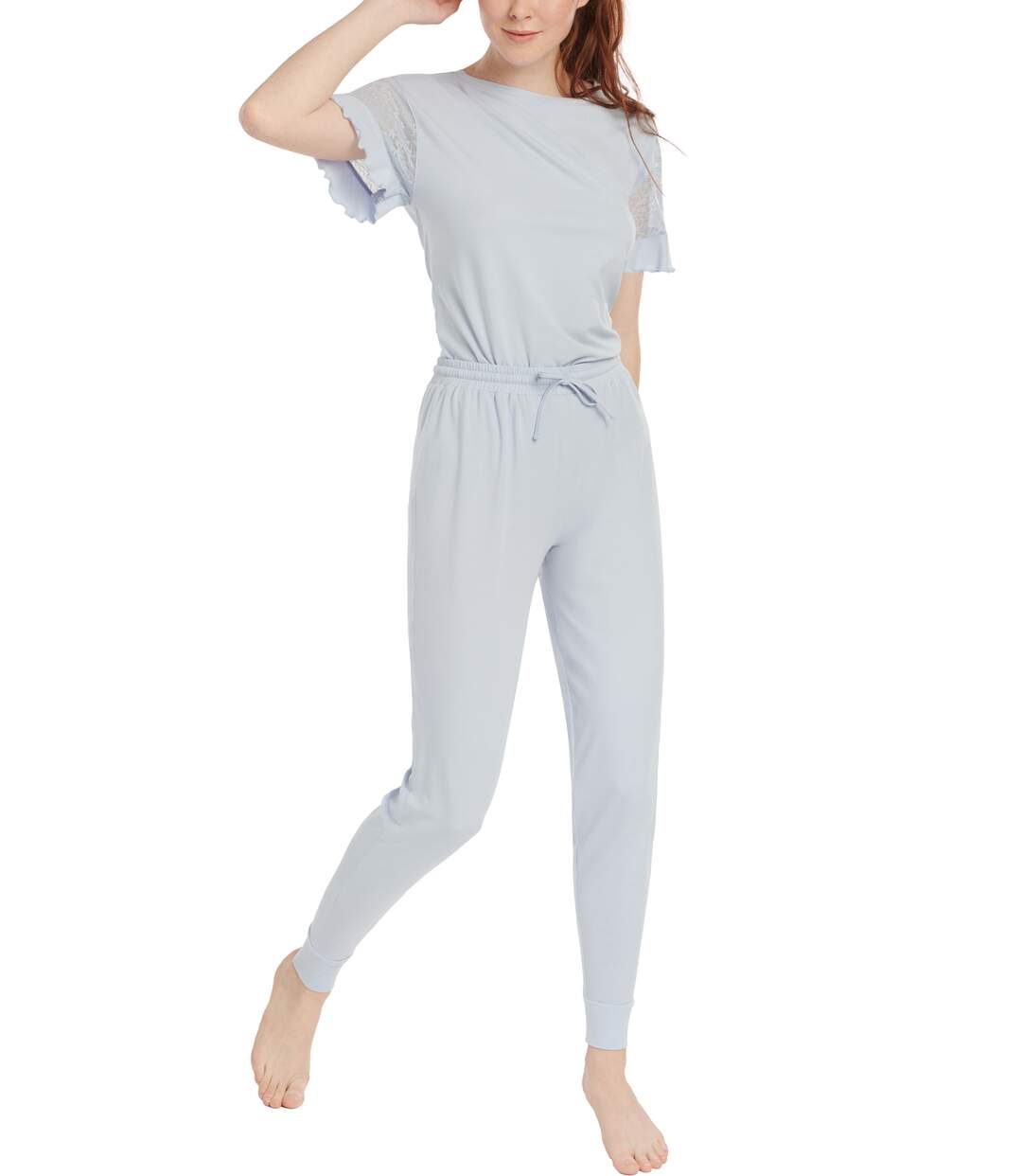 Pyjama tenue d'intérieur pantalon top manches courtes Smooth Lisca Cheek