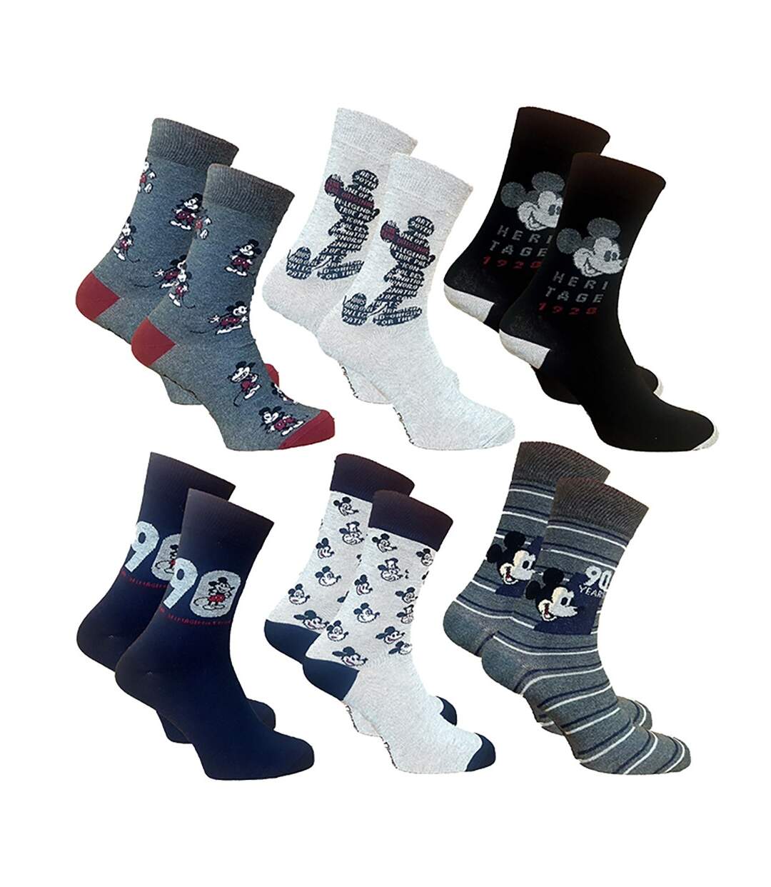 Chaussettes Pack HOMME MICKEY Pack de 6 Paires 0352