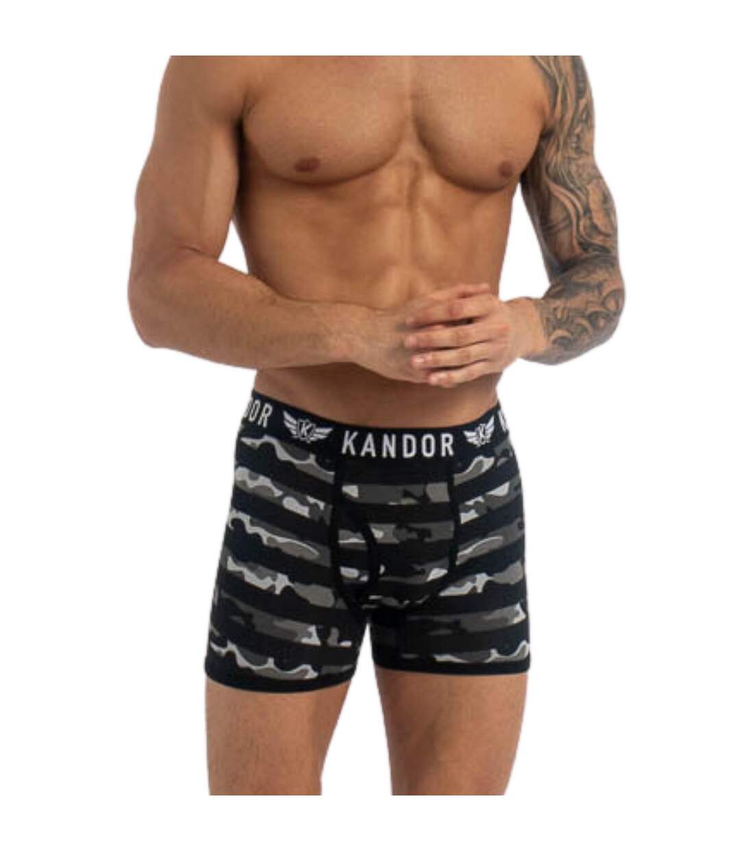 Pack of 5  Mens camobee bamboo boxer shorts  gray Kandor