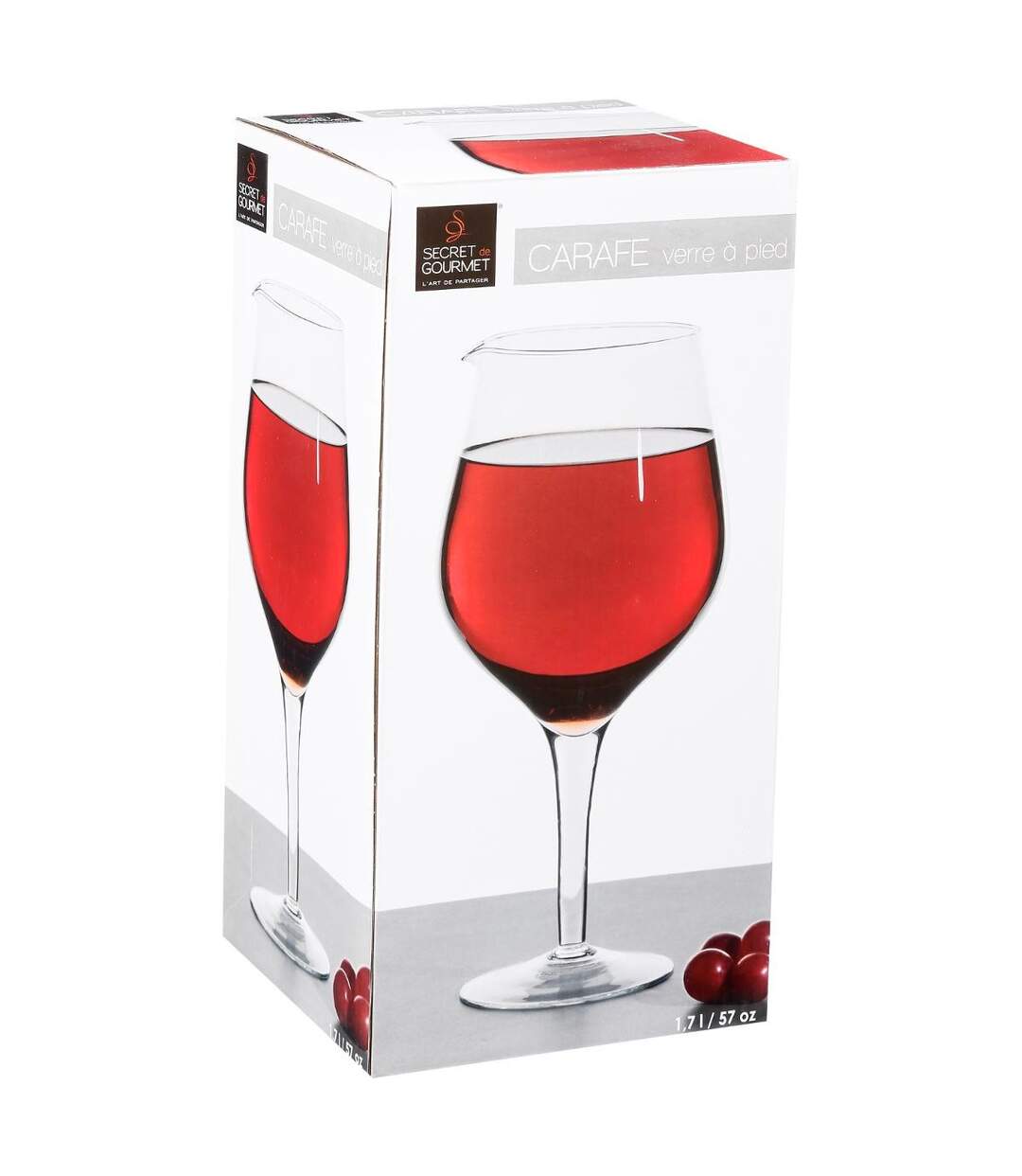 Carafe sur Pied Verre 1,7L Transparent-2