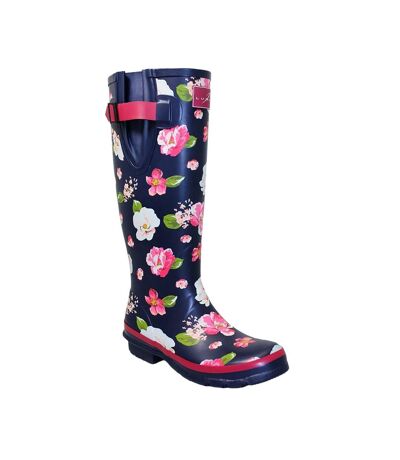 Bottes de pluie femme bleu / blanc / rose Lunar