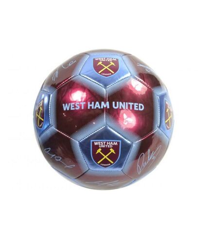 West Ham United FC - Ballon de foot (Bordeaux / Bleu ciel) (Taille 5) - UTBS3123