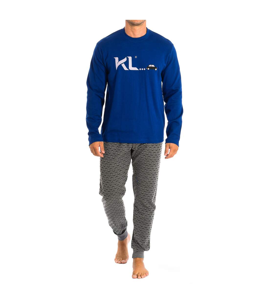 KLP4 Men's Long Sleeve Winter Pajamas-1