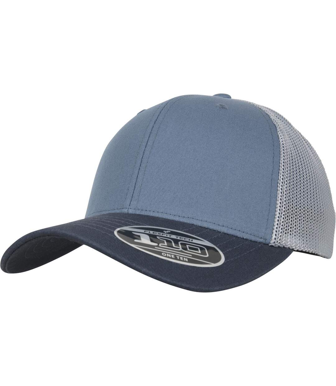 Casquette trucker flexfit bleu ciel / bleu marine / blanc Yupoong-1