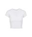 T-shirt Court Motif/style Côtelé Femme Blanc Urban Classics-1