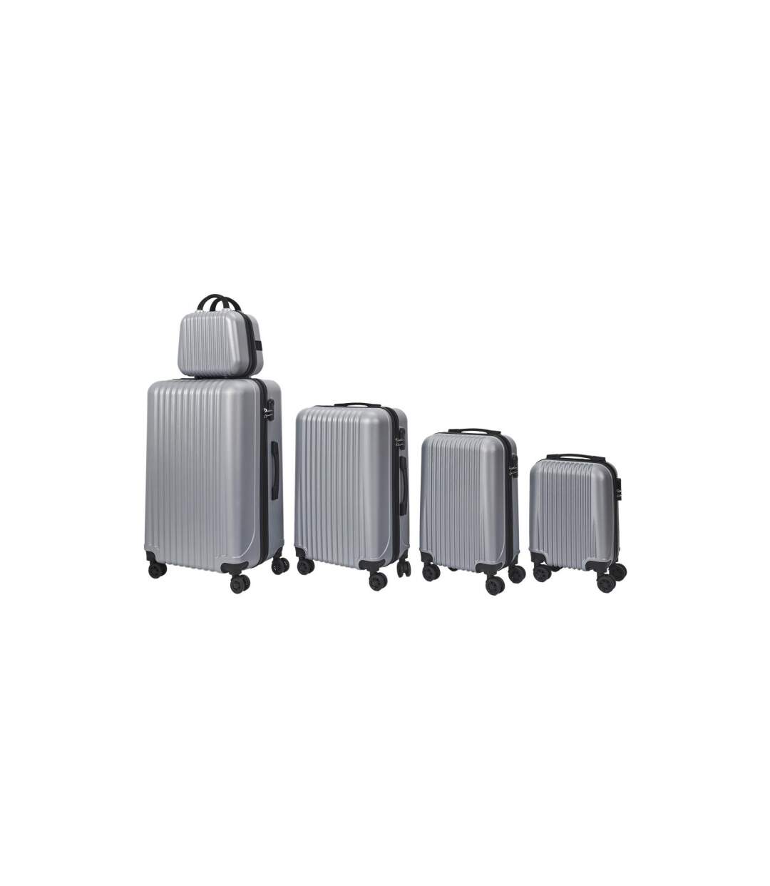 Lot de 4 Valises & Vanity Tokyo 100L Gris-1