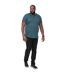 Mens d555 troy 2 textured polo shirt teal Duke-3