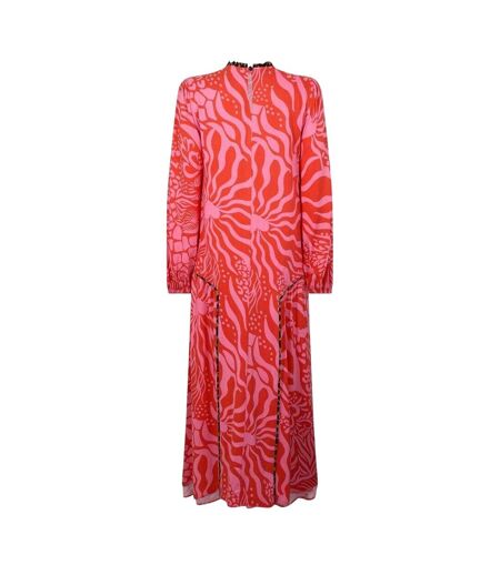 Robe Longue Motif/style Imprimé Léopard Femme Rose Never Fully Dressed