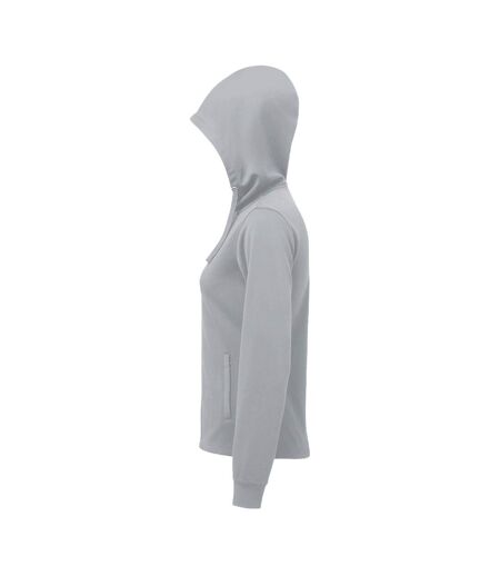 TriDri Womens/Ladies Spun Dyed Full Zip Hoodie (Grey Melange)