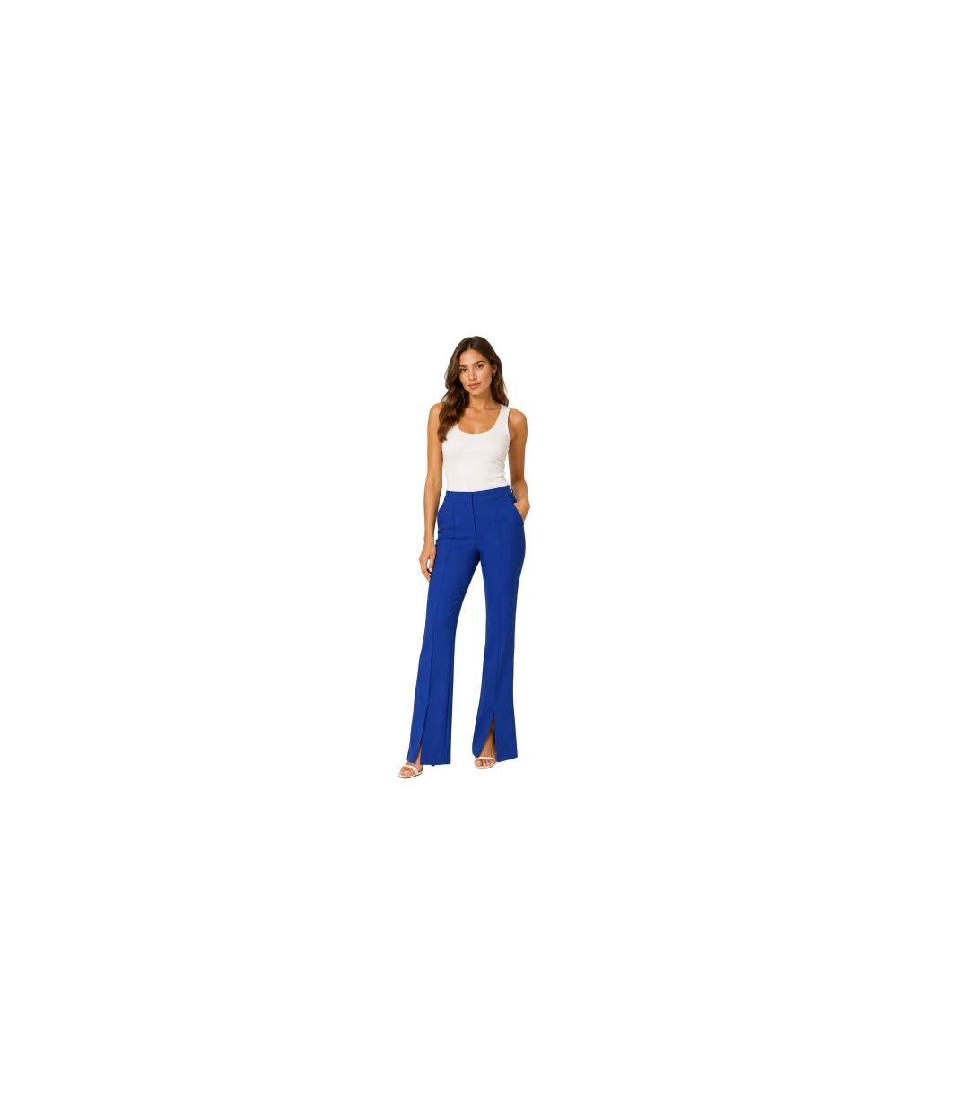 Pantalon Femme Bleu Off White-1