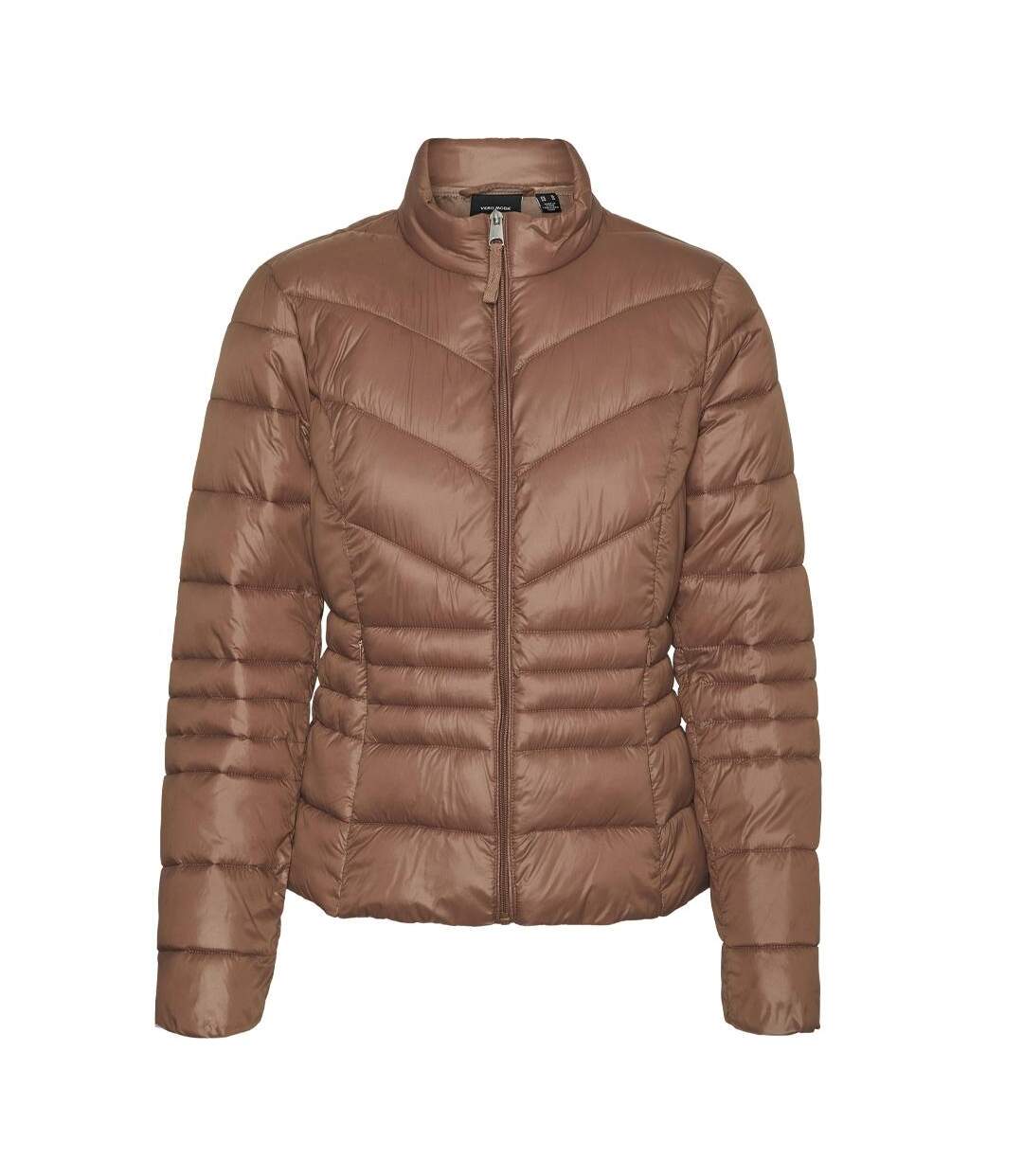 Doudoune marron femme vero moda soraya-1