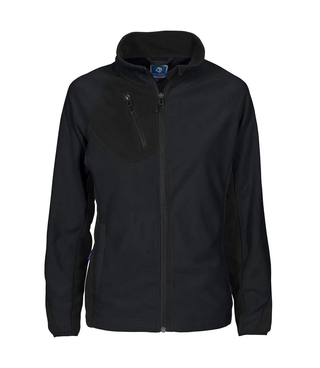 Womens/ladies Prio 2326 Microfleece Raglan Fleece Jacket Black Projob-1