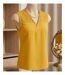 Top sans manches jaune MAYFLOWER CHF3053A en crêpe fluide avec détails dentelle-3