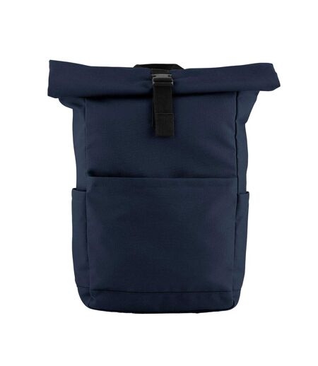 Premium Roll Top Recycled Backpack One Size Navy Bagbase