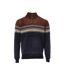 Pull Marine/Marron Homme RMS26 Chenille - L-1