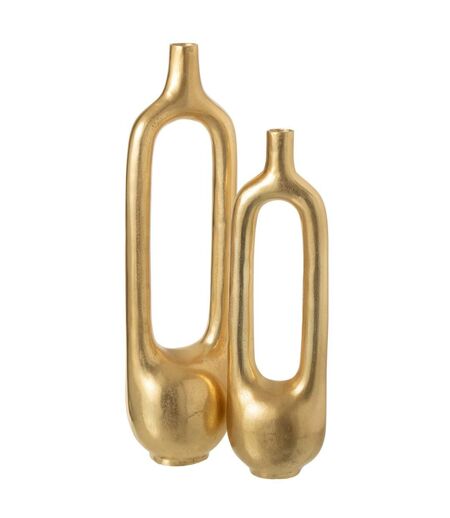 Vase Design en Métal Creux 62cm Doré