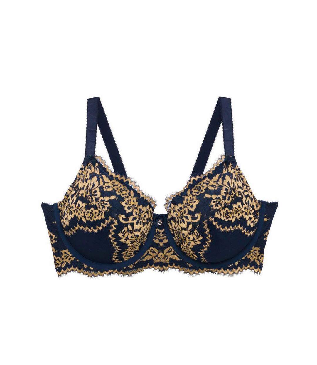 Soutien-gorge emboîtant bleu marine Elégance-1