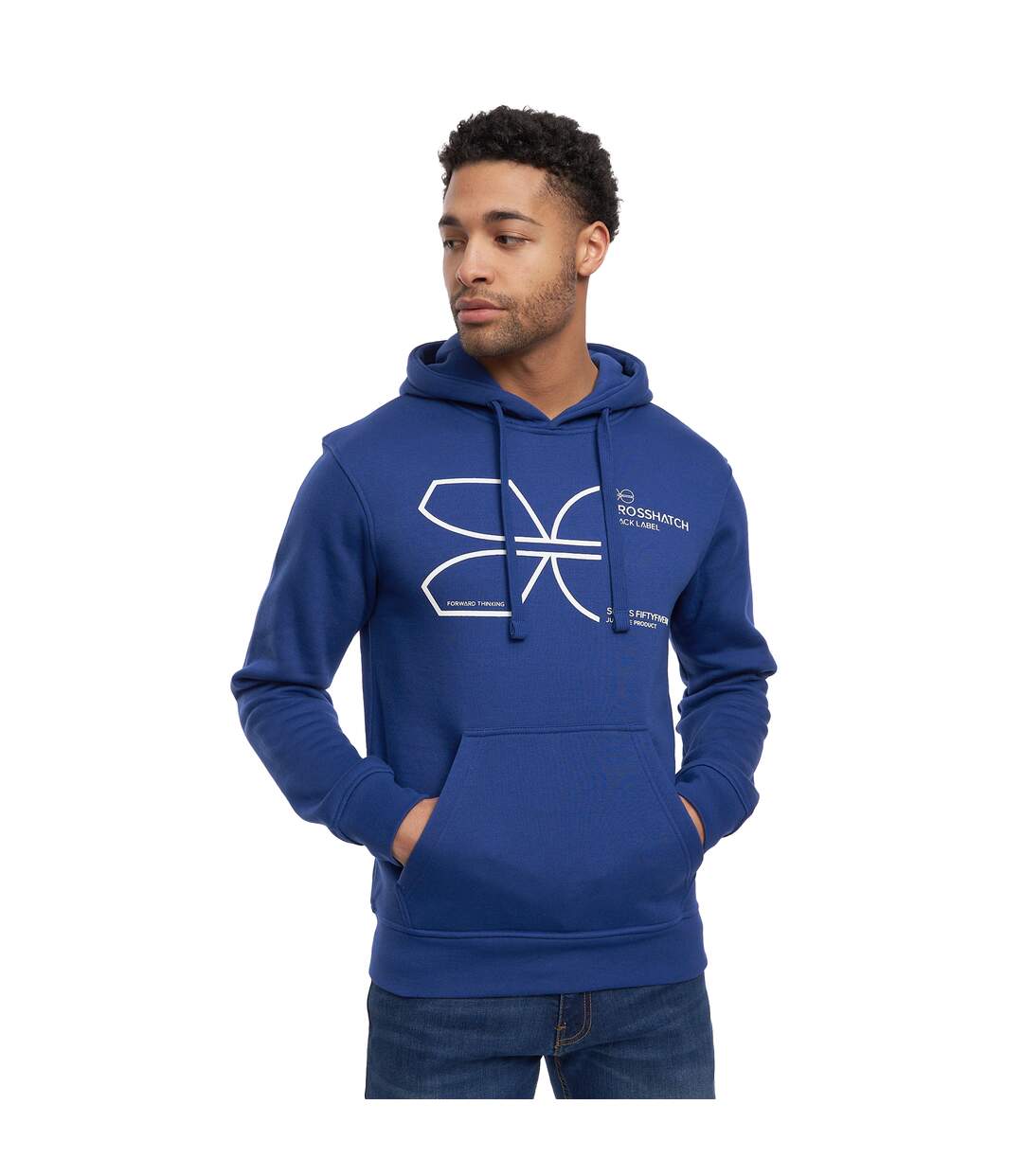 Sweat à capuche cutups homme bleu Crosshatch-1