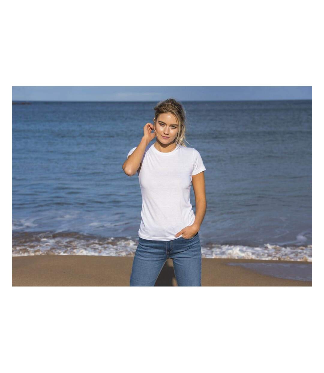 T-shirt femme blanc AWDis-2