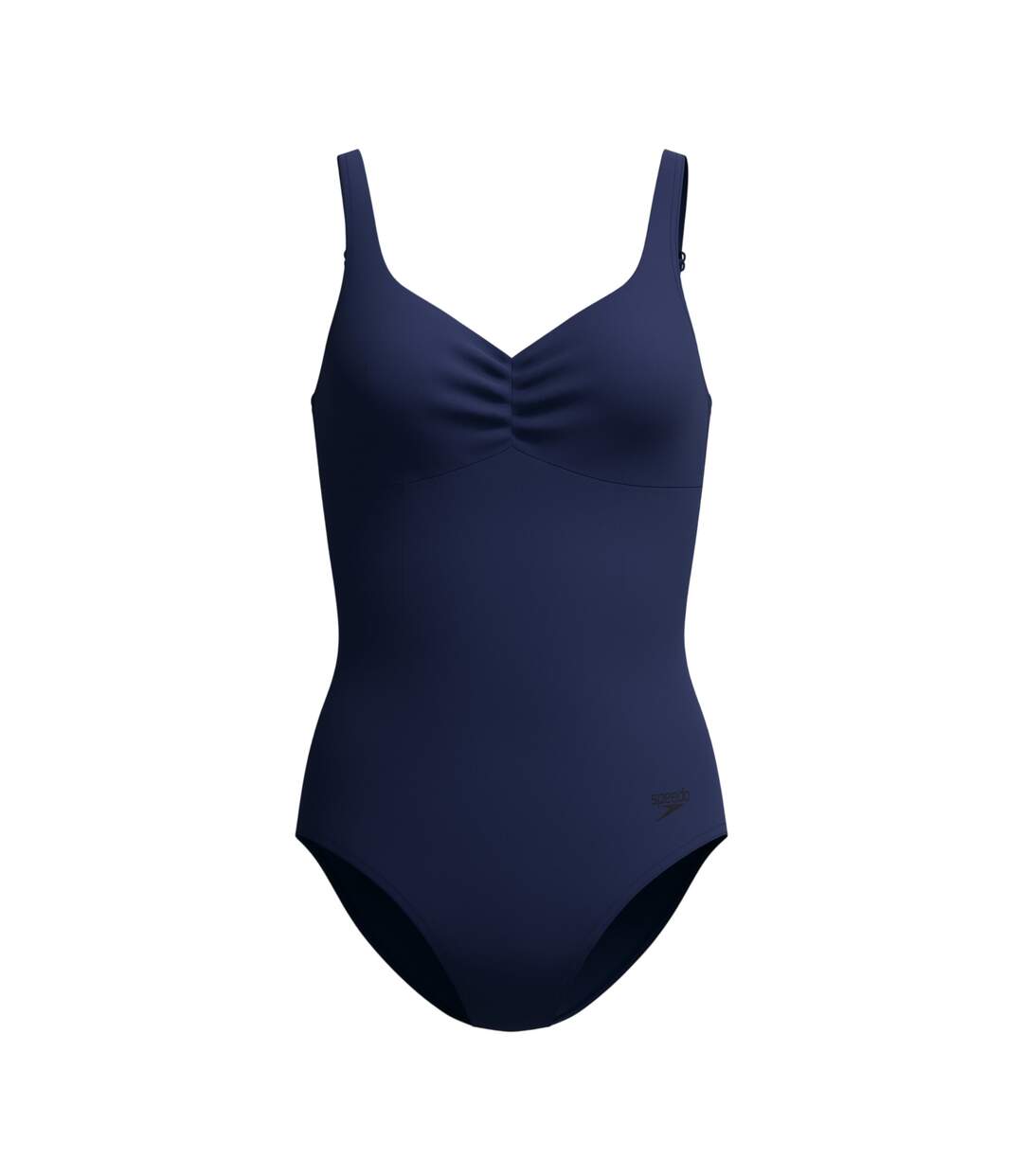 Maillot De Bain 1 Pièce À Bretelles Ajustables Motif/style Uni Aquanite Femme Bleu Marine Speedo-2
