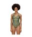 Regatta Womens/Ladies Flavia Abstract One Piece Bathing Suit (Green Fields) - UTRG7580