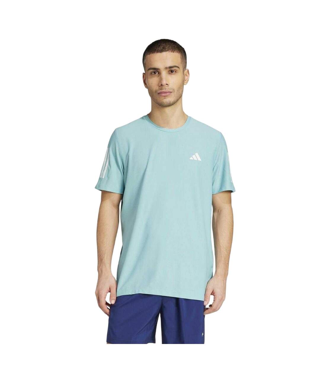T-shirt The Run Homme Turquoise Pâle Adidas-2