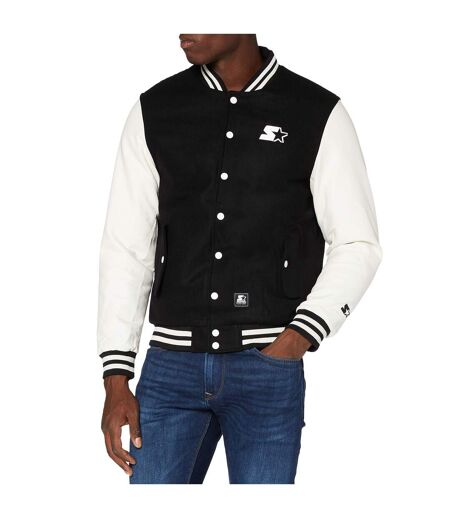 Blouson D´université Homme Noir Blanc Starter Black Label