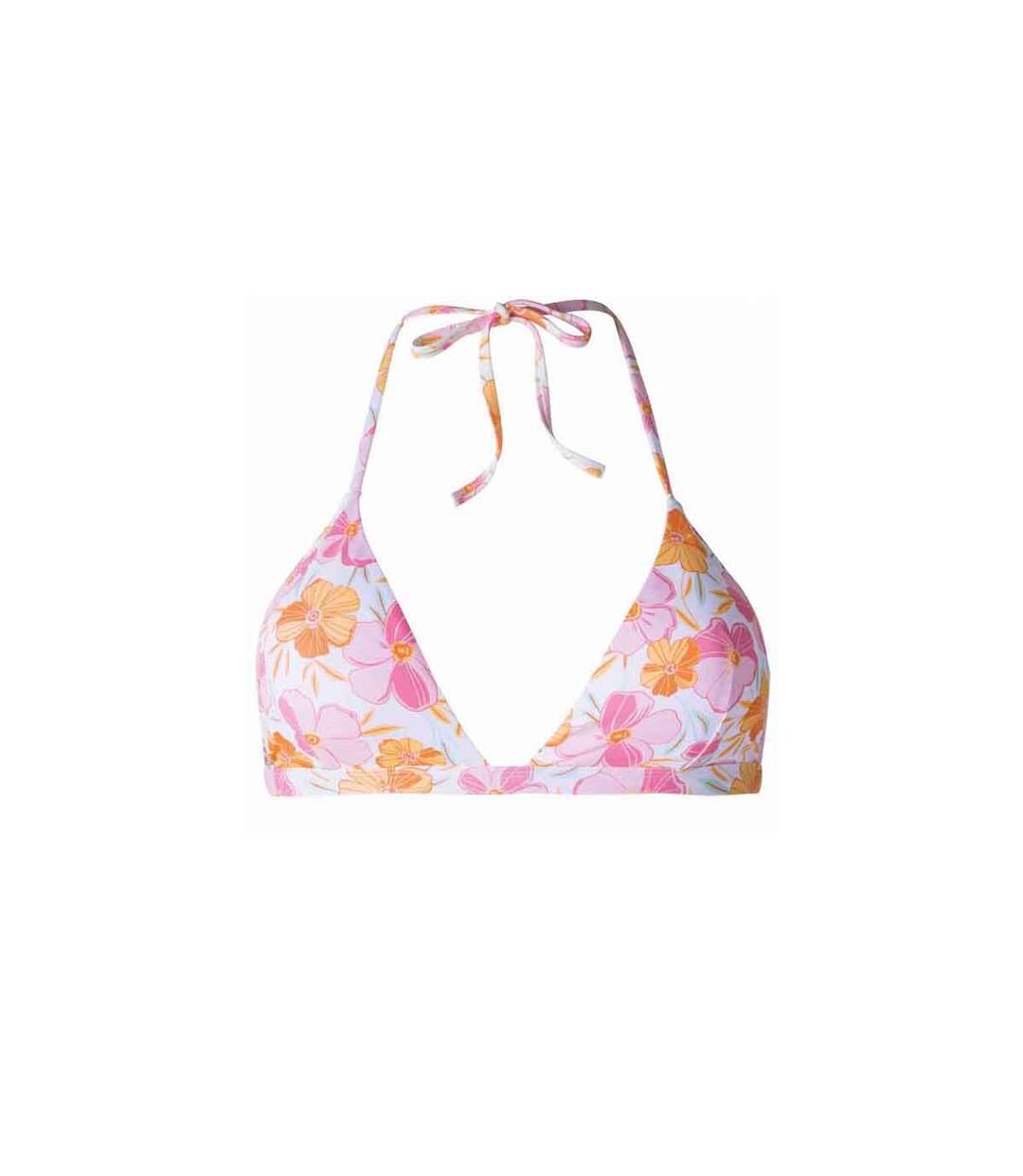 Haut de maillot de bain triangle rose Cascade-1