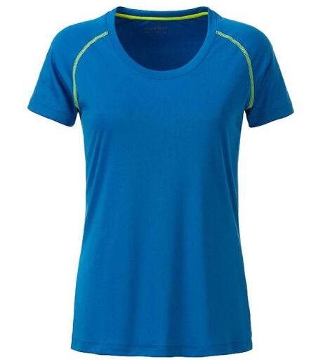 Maillot running respirant - Femme - JN495 - bleu vif