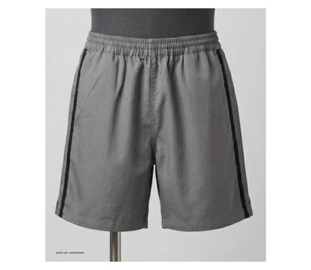 Short homme CHALLENGER 8L gris noir : le short en coton ultra-confortable spécial moisson
