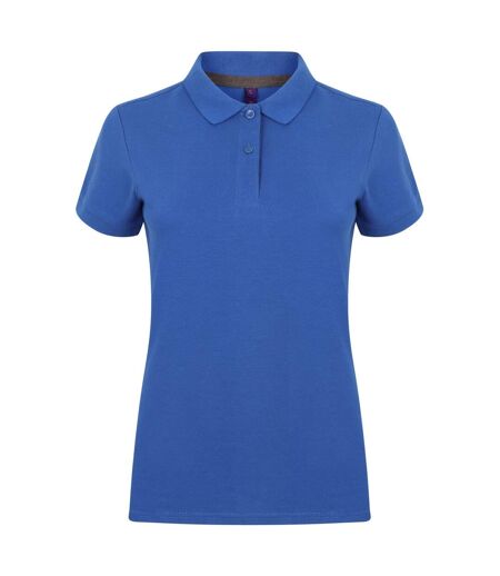 Henbury Womens/Ladies Micro-Fine Short Sleeve Polo Shirt (Heather Grey)