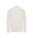 Mens premium long sleeve rugby shirt/top natural Front Row-2