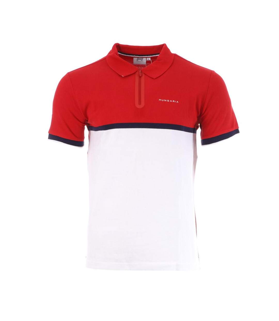 Polo Rouge/Blanc Homme Hungaria Pacaya - XXL