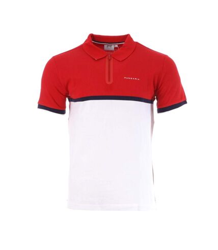 Polo Rouge/Blanc Homme Hungaria Pacaya - L