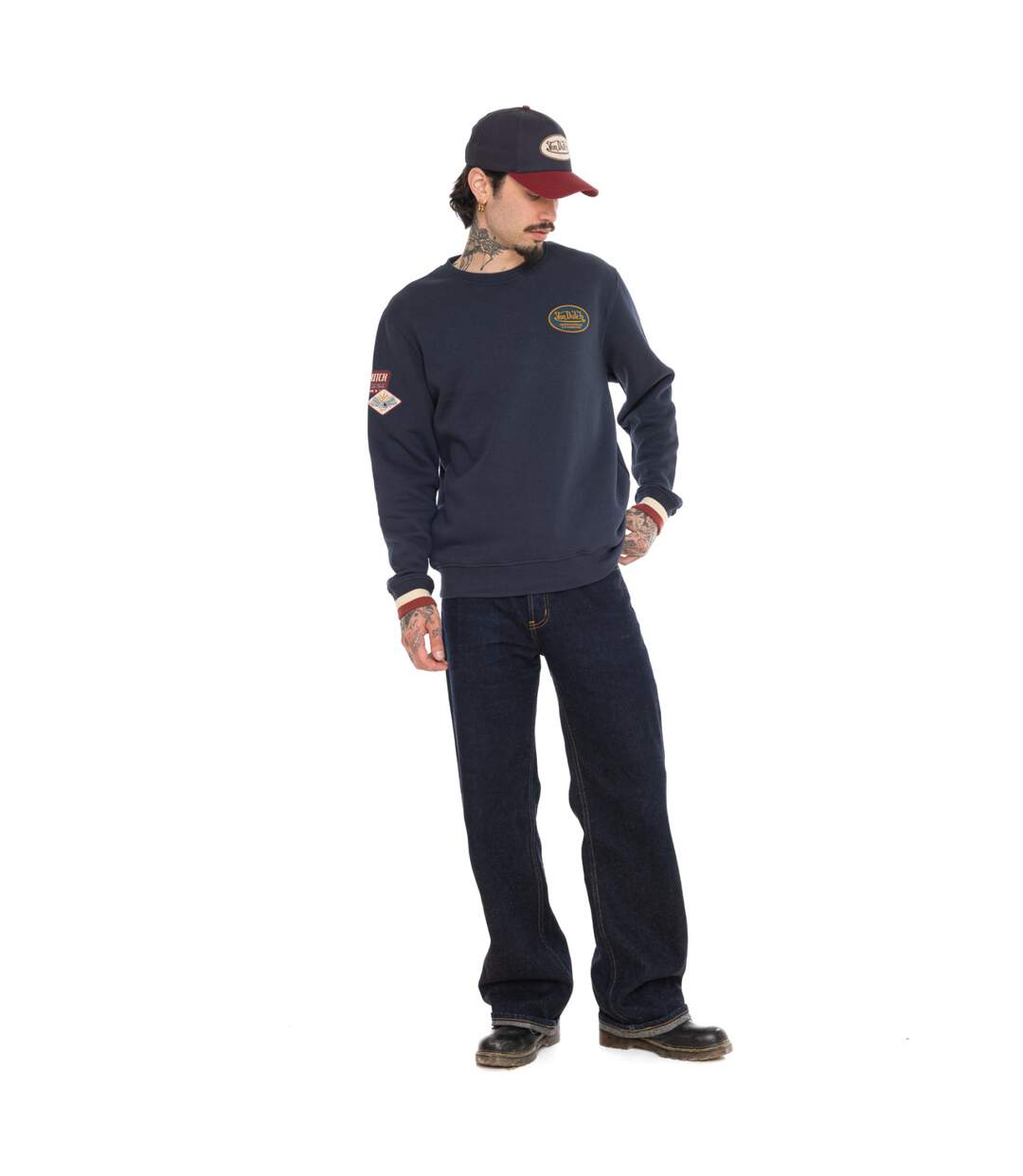 Sweat col rond en molleton avec écusson Lewis Vondutch-5