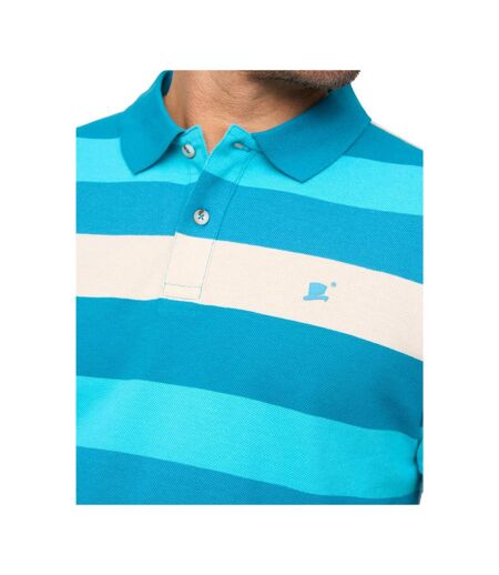Mens Hadley Striped Polo Shirt Deep Blue Bewley & Ritch