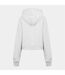 Womens/ladies Applique Logo Cotton Full Zip Hoodie Grey Couture-2