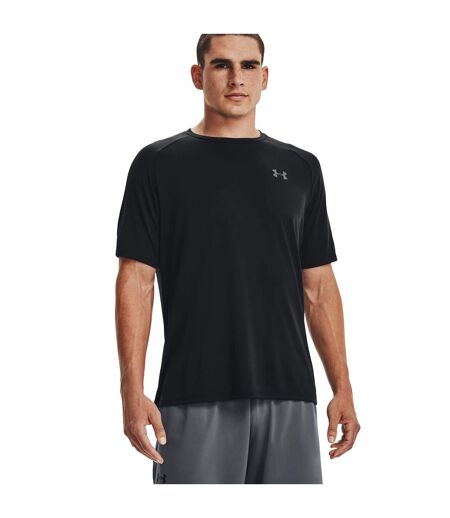 Mens Tech T-shirt Black Light Graphite Under Armour