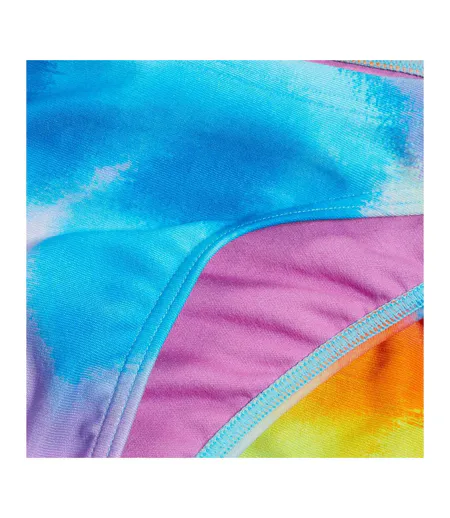 Womens/ladies Digital All-over Print Swim Briefs Blue Pink Speedo