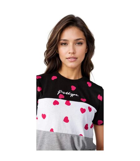 Hype - T-shirt TRI SCATTER HEART - Femme (Noir / Blanc / Gris) - UTHY9314